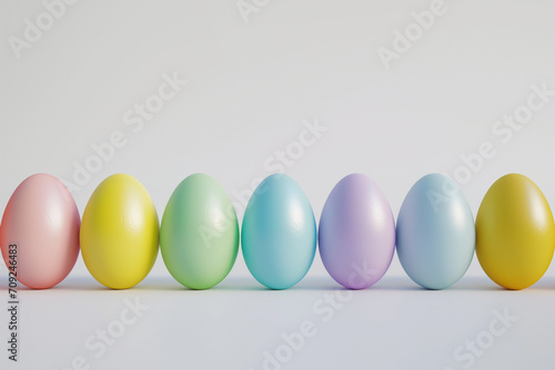 Colorful eggs 3D, Easter, minimalistic, simple