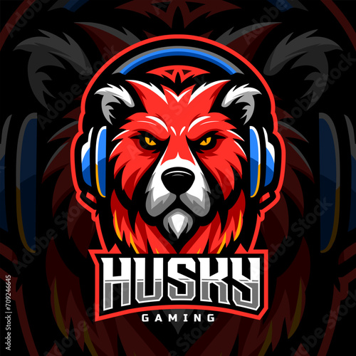 Animal vector esport logo illustration. Mascot design, jersey