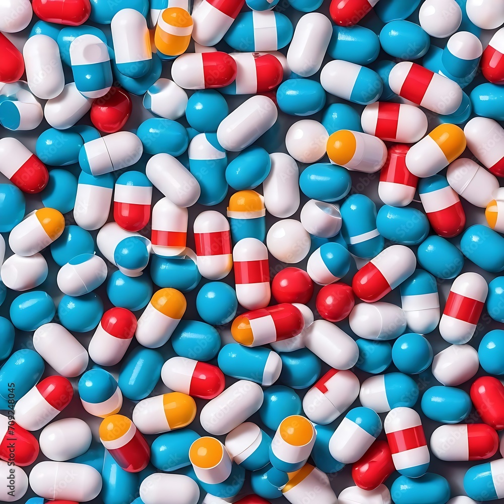 A lot of medical pills for colds and viruses A lot of medical pills for colds and viruses