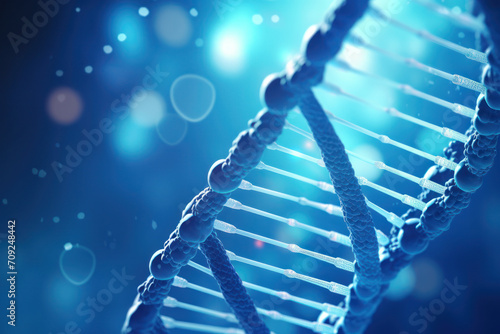 DNA molecules on the beautiful backdrop concept