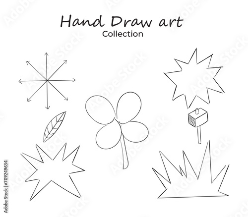 ector scribble hand draw collection set