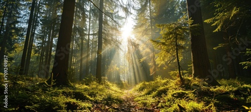 sun rays in the forest © paul