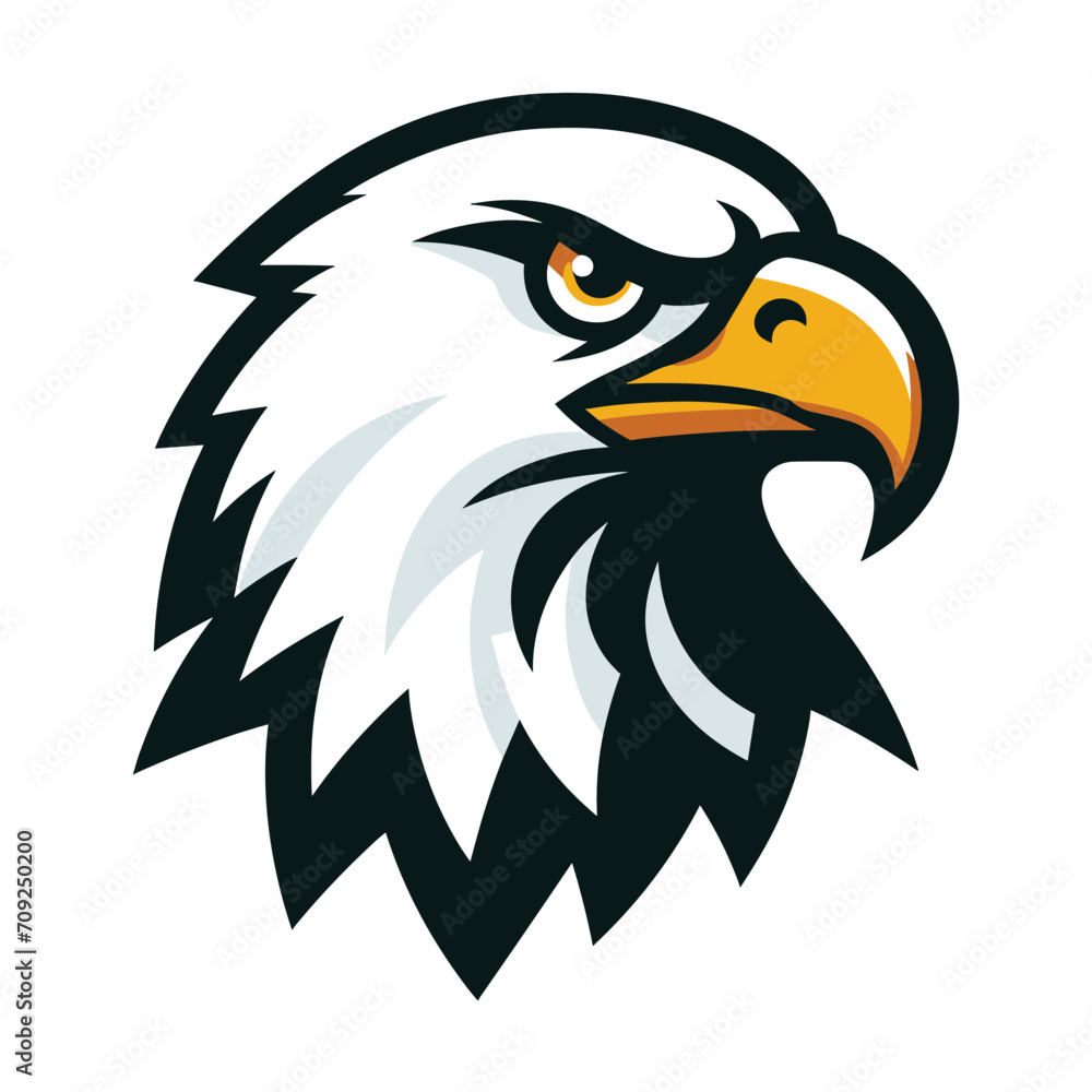 bird eagle hawk head logo mascot design vector illustration isolated on white background bird eagle hawk head logo mascot design vector illustration isolated on white background