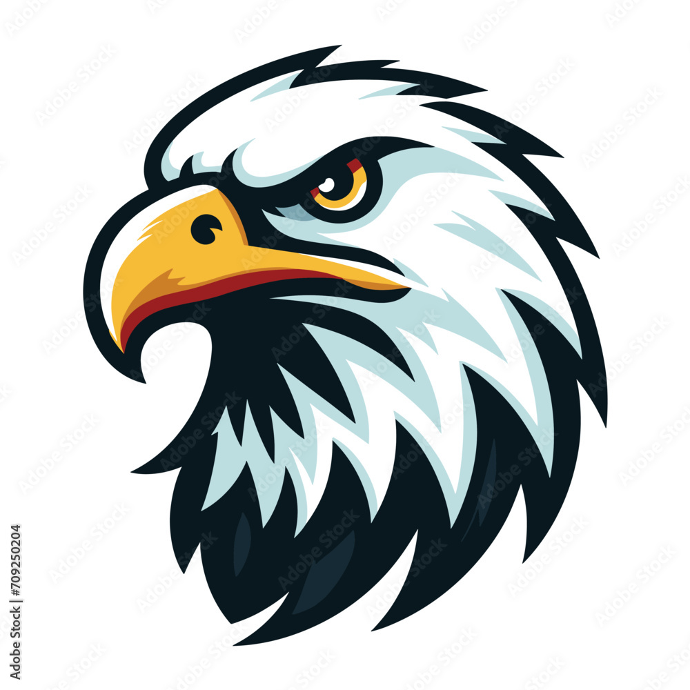 bird eagle hawk head logo mascot design vector illustration isolated on white background bird eagle hawk head logo mascot design vector illustration isolated on white background
