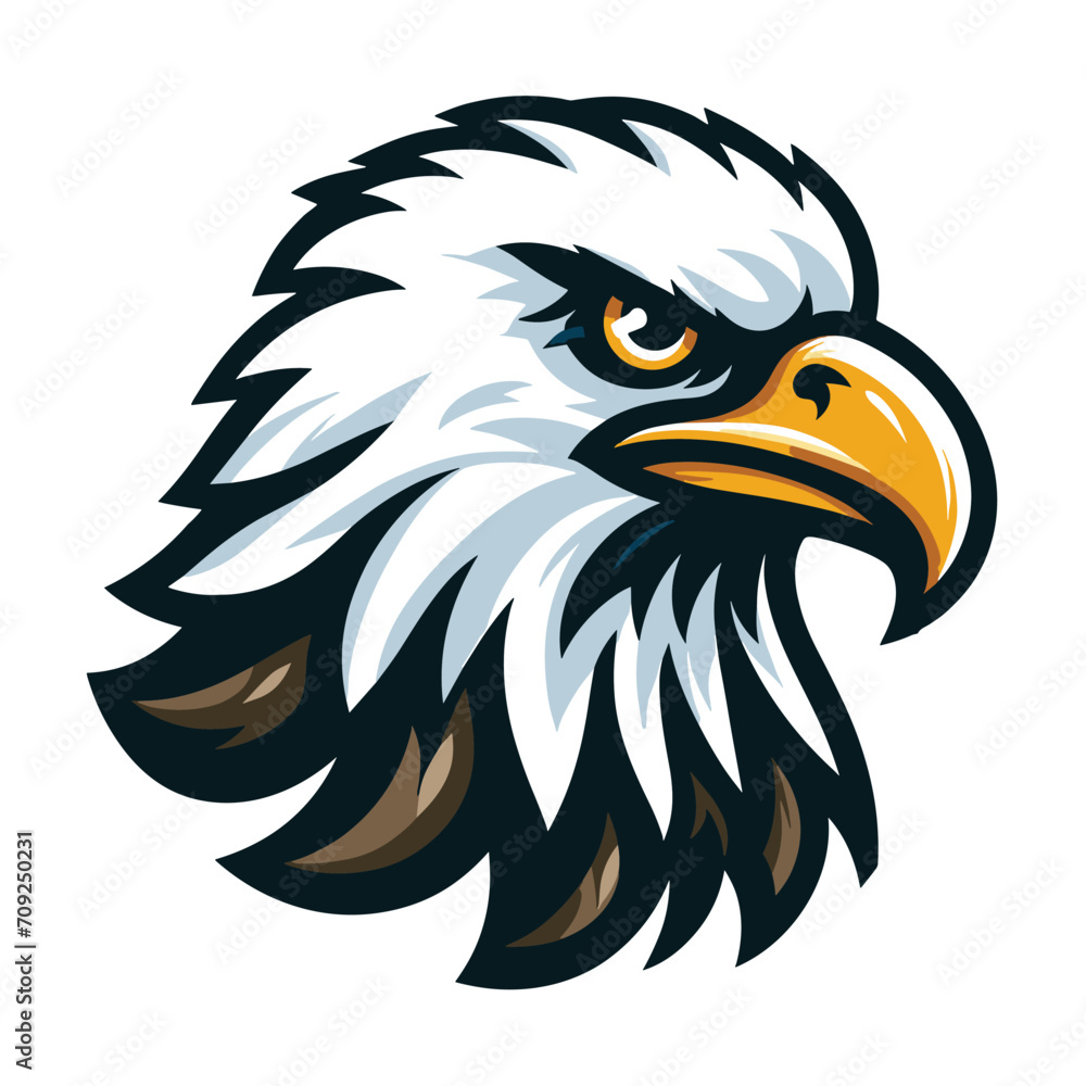 bird eagle hawk head logo mascot design vector illustration isolated on white background bird eagle hawk head logo mascot design vector illustration isolated on white background