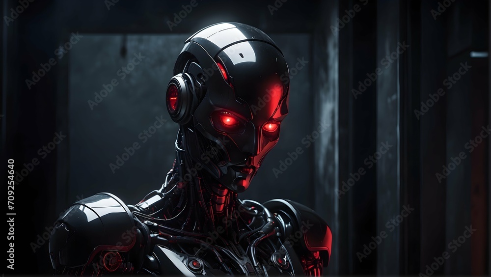  Futuristic Evil AI Robot - Sinister Aspect of Futuristic AI Robots - Dark and Fierce