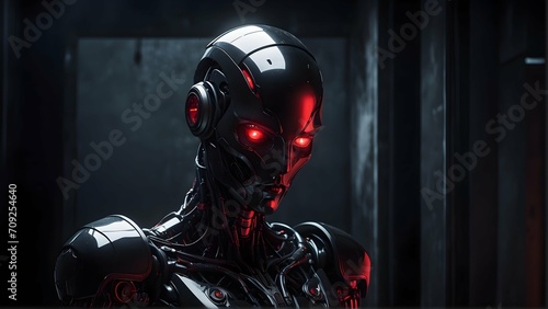  Futuristic Evil AI Robot - Sinister Aspect of Futuristic AI Robots - Dark and Fierce © Prabhash