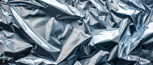 Crumpled Aluminum Foil texture background, Close-up of a crumpled aluminum foil texture, can be used for website design Backgrounds, Banners, and Sliders.