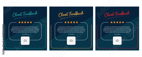Quotation template for social media post, Testimonial banner