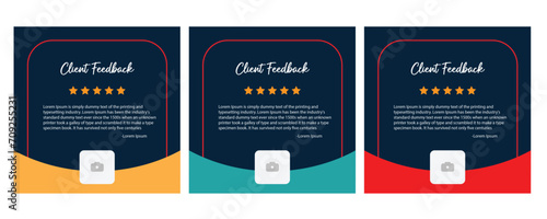 Creative client testimonial social media post design