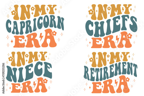 In My Capricorn Era, In My Chiefs Era, In My Niece Era, In My Retirement Era retro SVG T-shirt