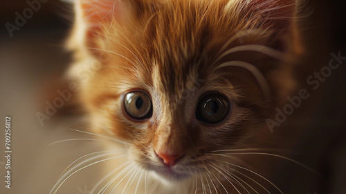 red kitten. Cute little red kitten. AI Generative