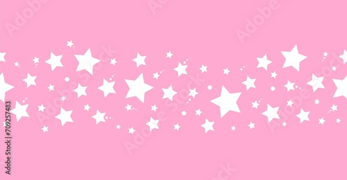 Striped pattern with a star. Pink texture Seamless vector stripes. Fabric for wrapping wallpaper. Textile sample. Abstract geometric background. bright pink simple design. illustrtion. barbie style