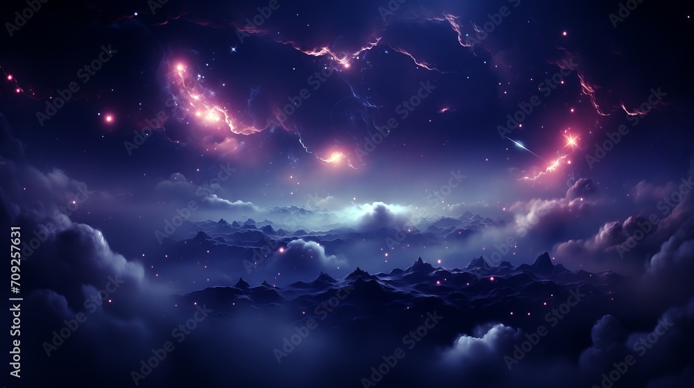 Cosmic ballet swirling galaxies, ethereal nebulae, and radiant comets in starlit expanse Cosmic ballet swirling galaxies, ethereal nebulae, and radiant comets in starlit expanse