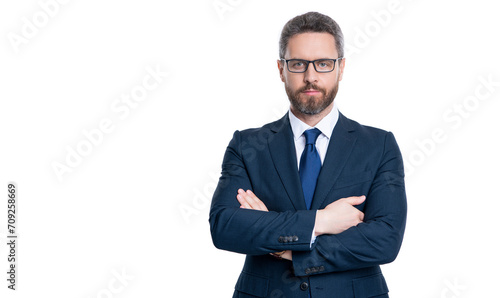 professional occupation of businessman. Business ceo portrait of man. Successful business. Success of entrepreneur. Office manager. successful businessman isolated on white. under his control photo