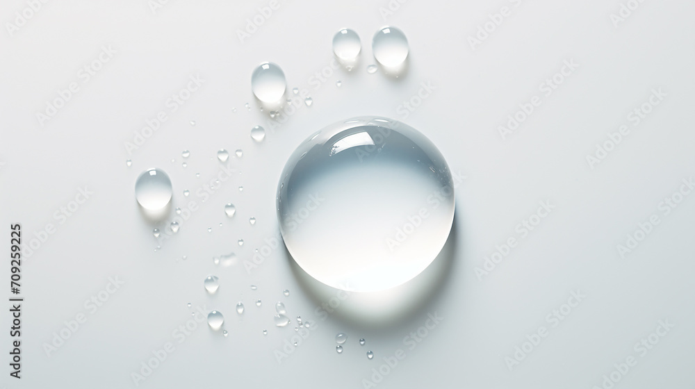 Water drops on a white background Water drops on a white background