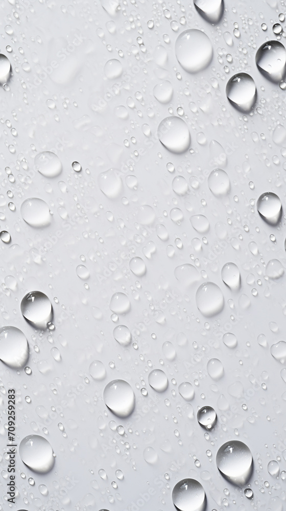 Water drops on a white background Water drops on a white background