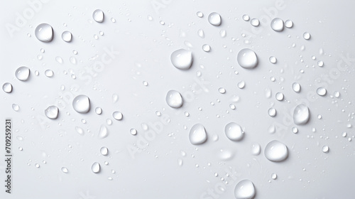 Water drops on a white background