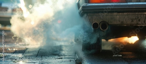 The car's exhaust emits harmful smoke due to increased oil consumption.