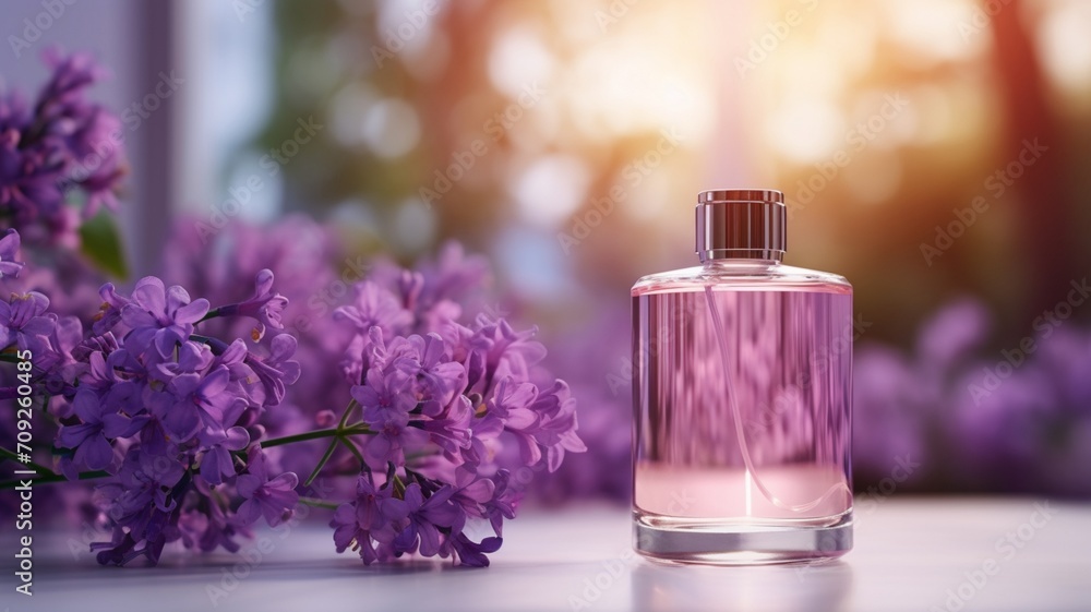 Exploring the Enchanting Aroma of a Petite Scented Bottle Adorned with Phlox Flowers - AI Generative Exploring the Enchanting Aroma of a Petite Scented Bottle Adorned with Phlox Flowers - AI Generative
