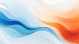 Abstract orange blanc and blue background with waves