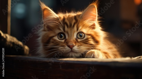 Curious Kitten's Adorable Portrait, up Close and Personal © arifsuw