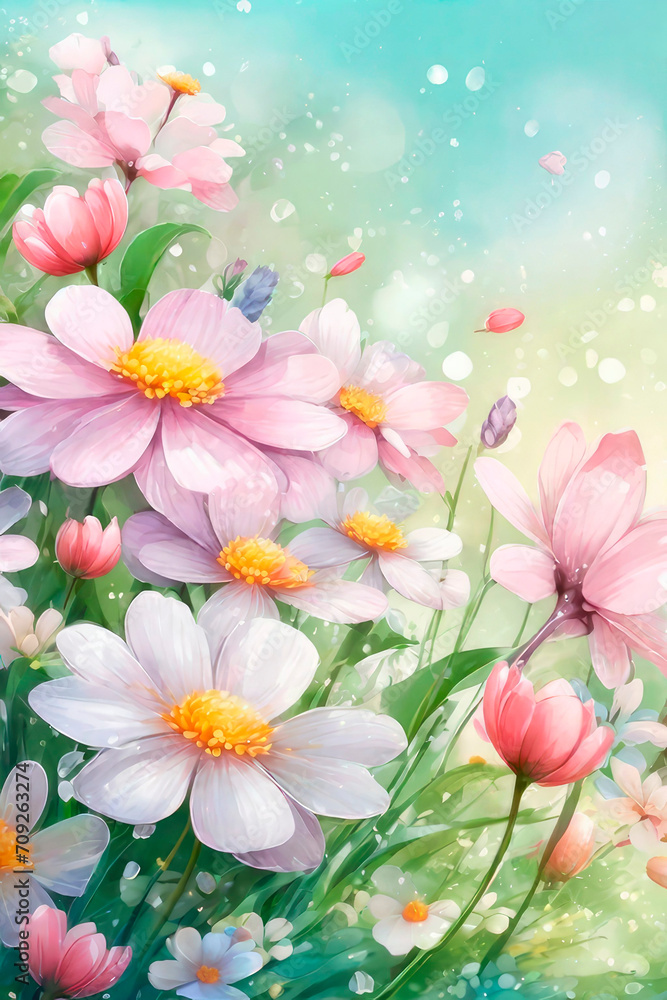 Cosmos flowers blooming in the garden with soft focus background. Cosmos flowers blooming in the garden with soft focus background.