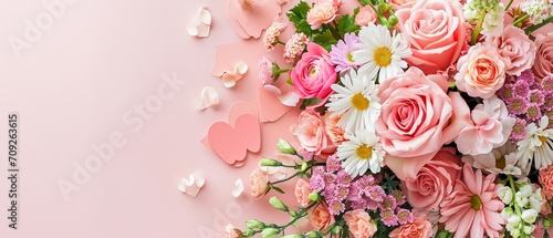 Assorted Flowers and Heartfelt Cards for Mother's Day in Pastel Colors   © Kristian