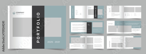 Portfolio Template, Landscape Portfolio Layout, A4 Graphic Designer Portfolio, Print Ready