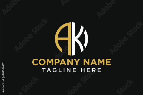 Free Download letter AK circle logo - GFXLoad