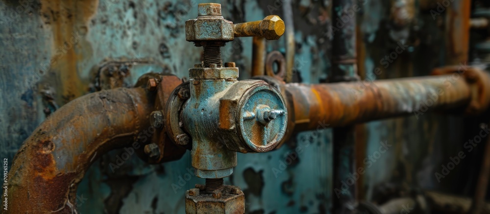A decrepit faucet for fire suppression in a geothermal facility.