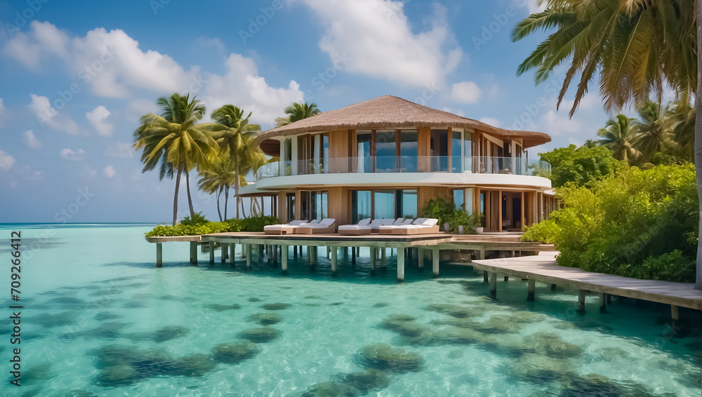 Beautiful villa on an island in the Maldives hotel