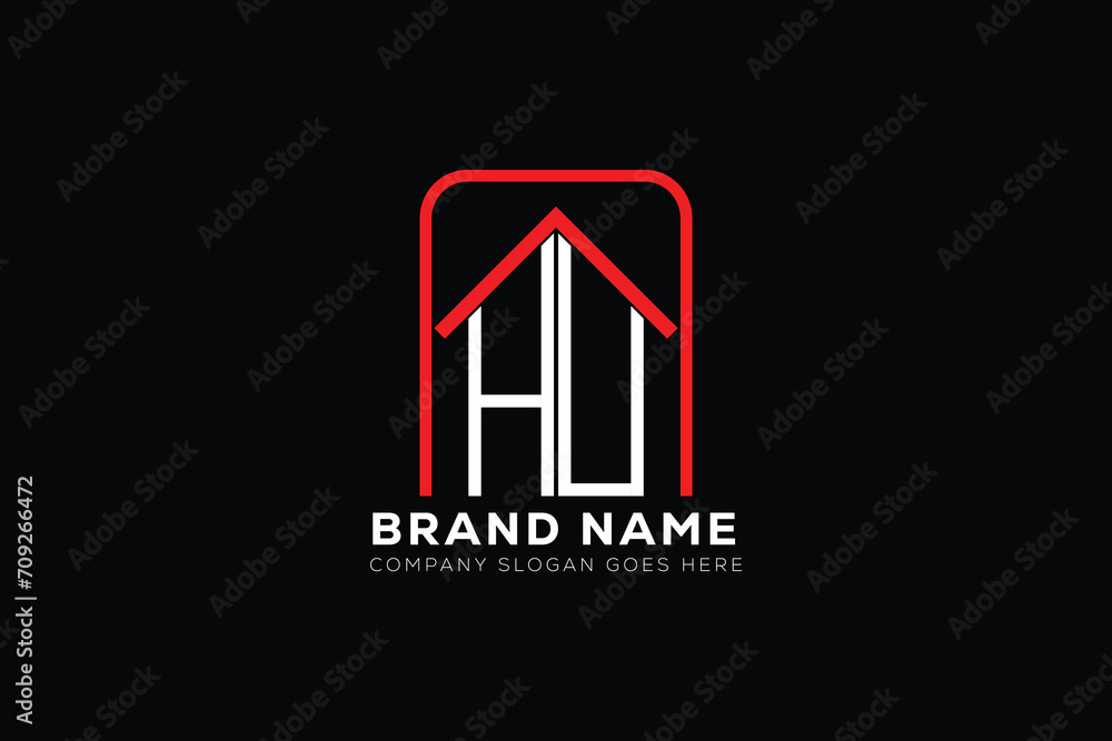 HU letter creative real estate vector logo design . HU creative initials letter logo concept. HU house sheap logo. HU letter creative real estate vector logo design . HU creative initials letter logo concept. HU house sheap logo.