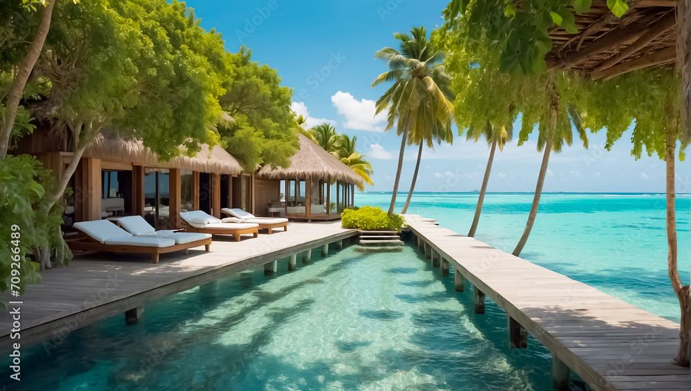 Beautiful villa on an island in the Maldives travel Beautiful villa on an island in the Maldives travel