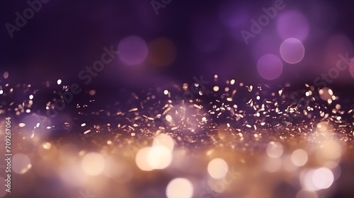 AI generated illustration of Happy New Year bokeh blurry lights background