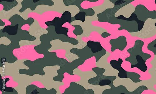 Vivid Colors Camouflage Pattern Military Colors Vector Style Camo Background Graphic Army Wall Art Design