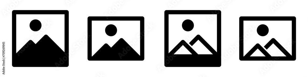 Gallery icon set, album sign, image symbol, photo icons - vector Gallery icon set, album sign, image symbol, photo icons - vector