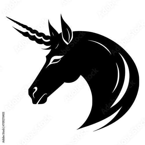 Unicorn vector silhouette © CreativeDesigns