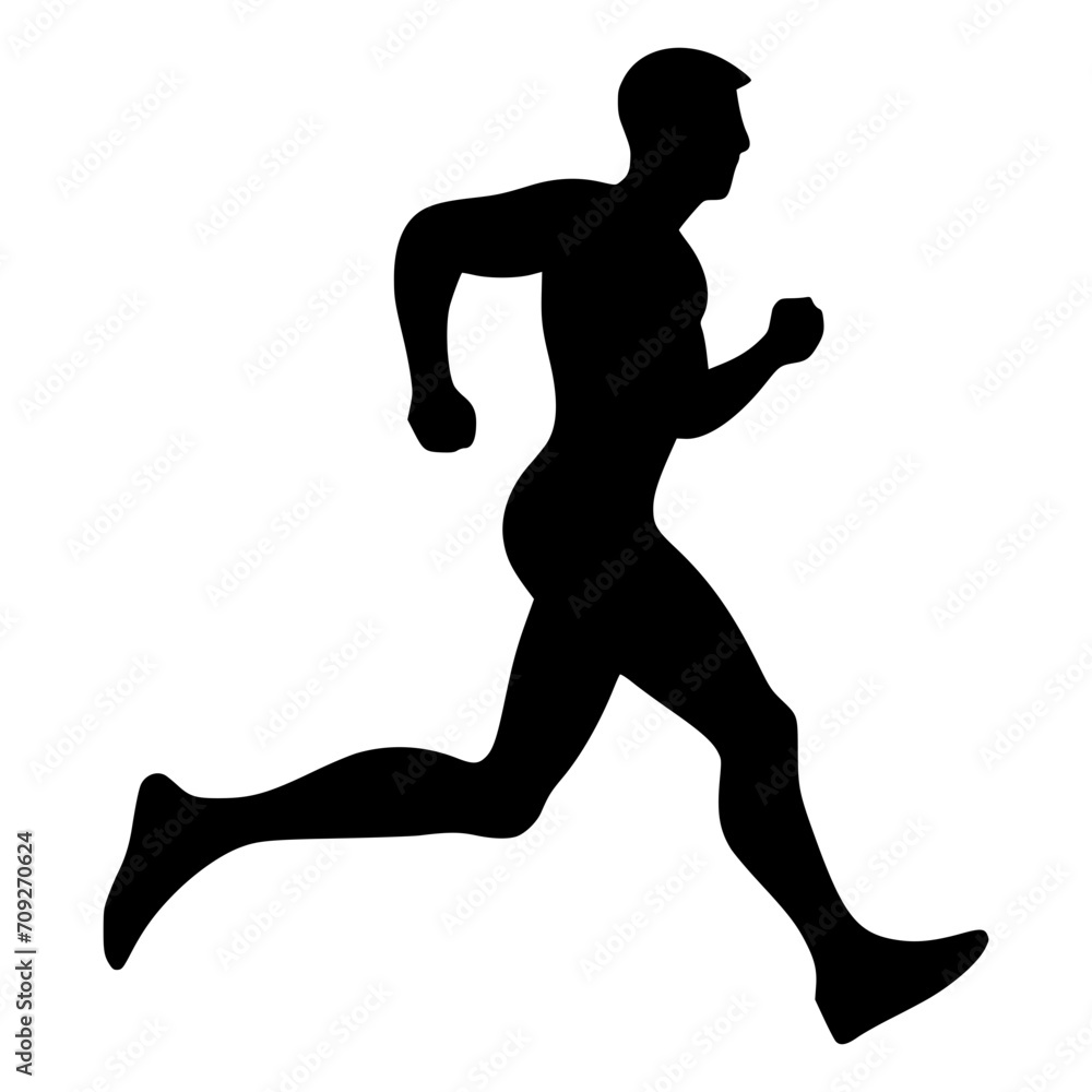 silhouette of a running person