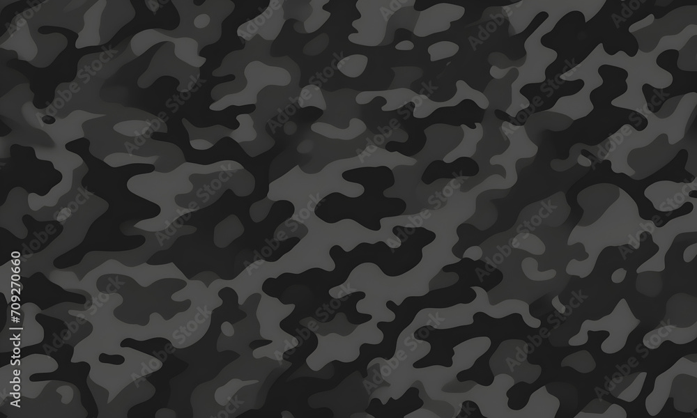 Black Night Camouflage Pattern Military Colors Vector Style Camo Background Graphic Army Wall Art Design - obrazy, fototapety, plakaty 