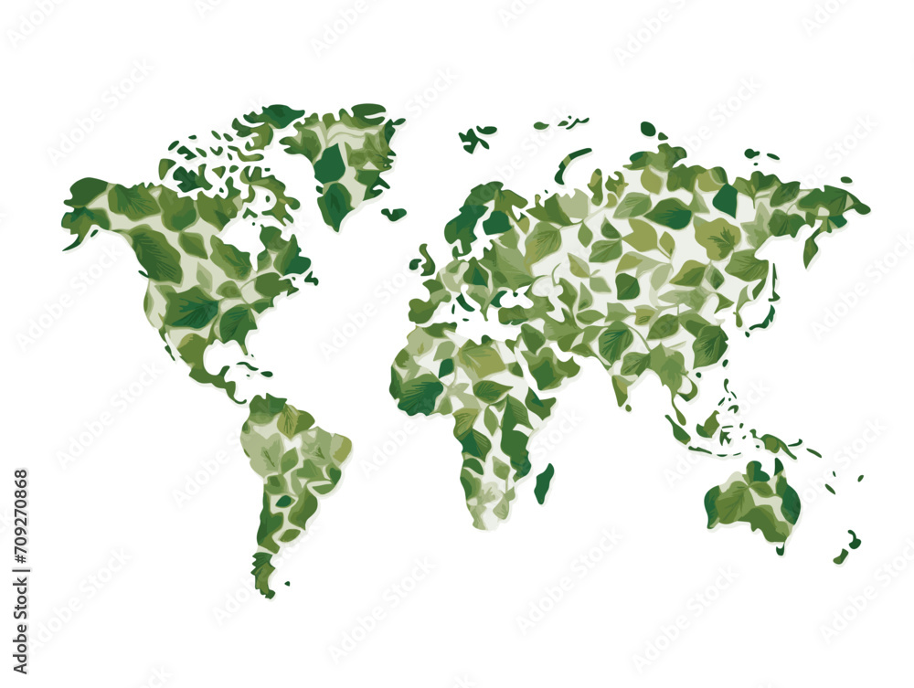 Fototapeta premium green world map