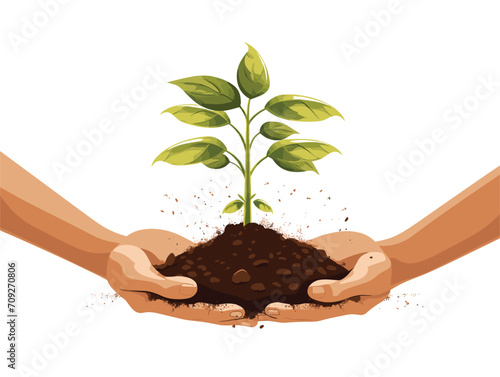 plant in hand