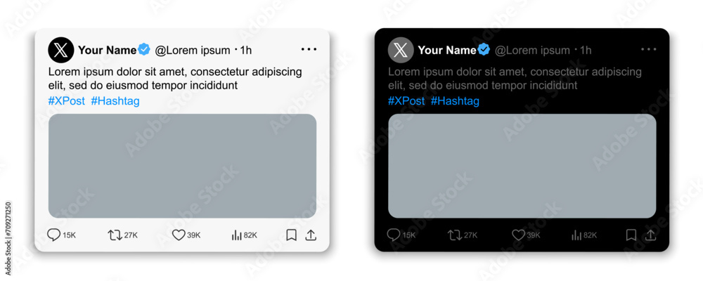 X Twitter post frame mockup tweet mockup with editable text X social