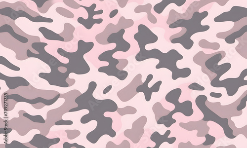 Pink Camouflage Pattern Military Colors Vector Style Camo Background Graphic Army Wall Art Design