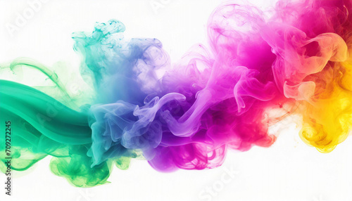 Colourful smoke. Generative AI
