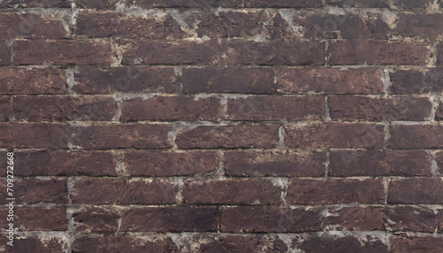 Background of old rustic bricks. Generative AI