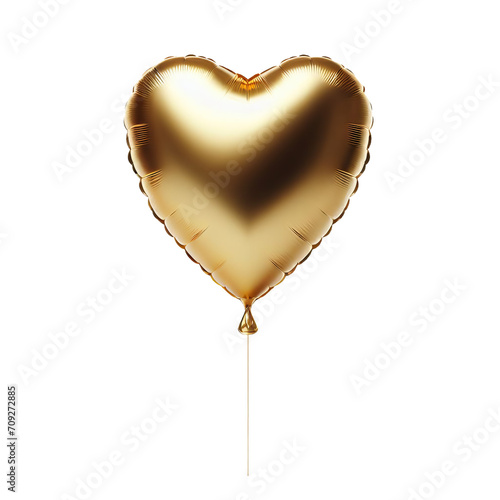 silver color heart shaped balloon isolated. transparent PNG