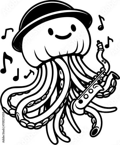 Fotografija Jazzy Jellyfish Cartoon icon 4