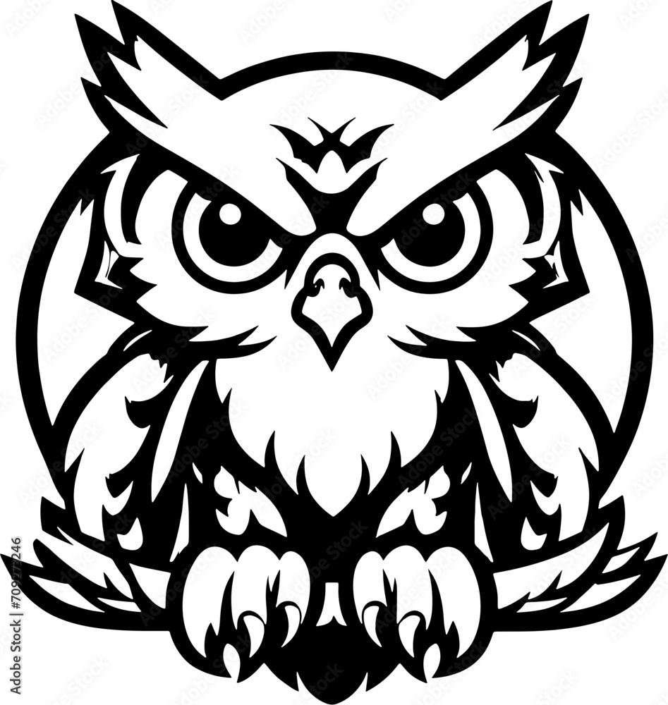 Fototapeta premium Hooty Hawk Cartoon icon 11