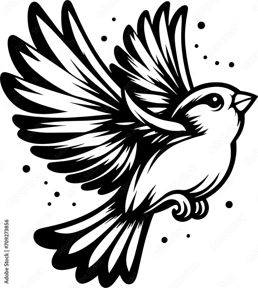 Obraz premium Fluttery Finch Cartoon icon 5